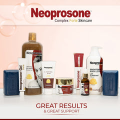Neoprosone label ingredients closeup highlighting glycerin and brightening support