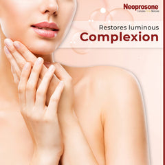 Neoprosone soap held in hand to show size and easy-to-use daily cleansing