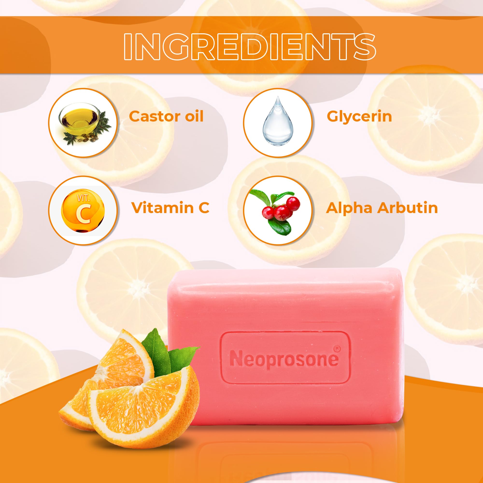 Neoprosone soap texture close-up highlighting gentle exfoliation