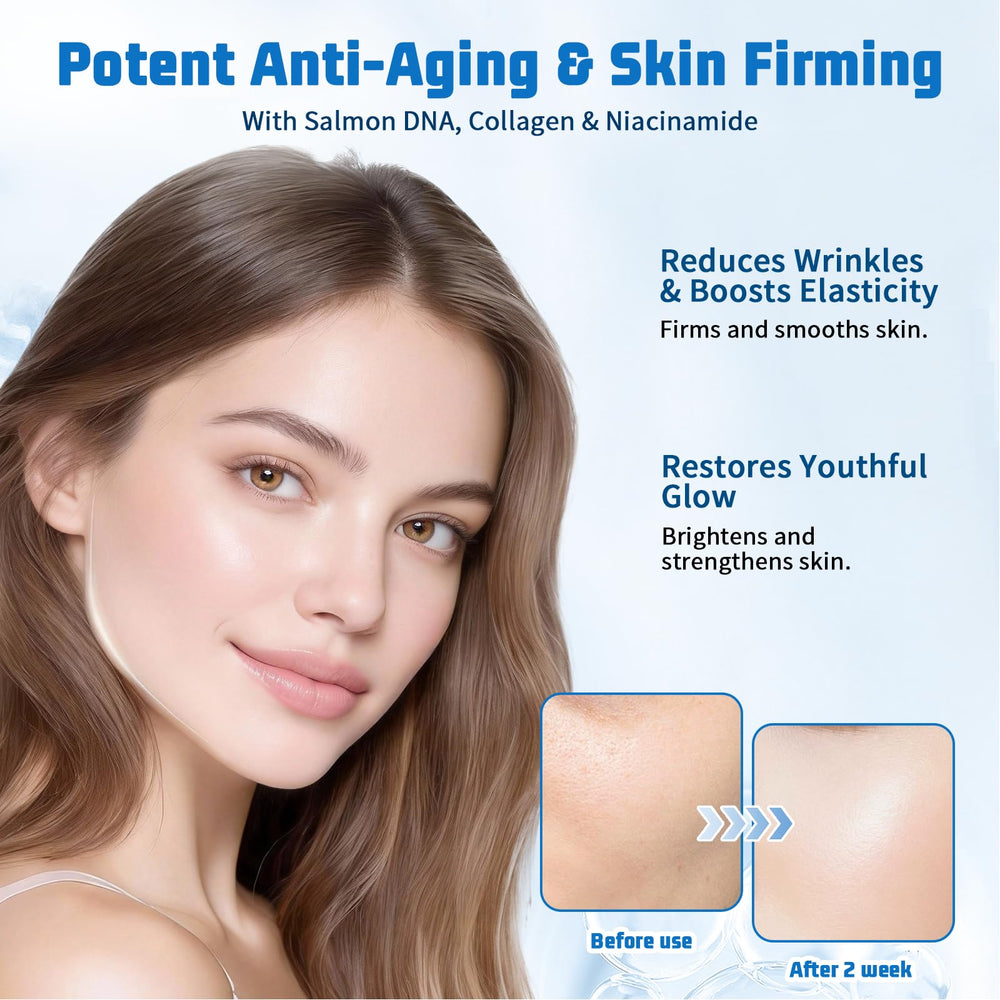 Neoskinic serum pouring into palm for easy application benefit