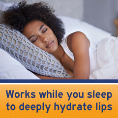 Neosporin being applied to lips at night for overnight repair benefits