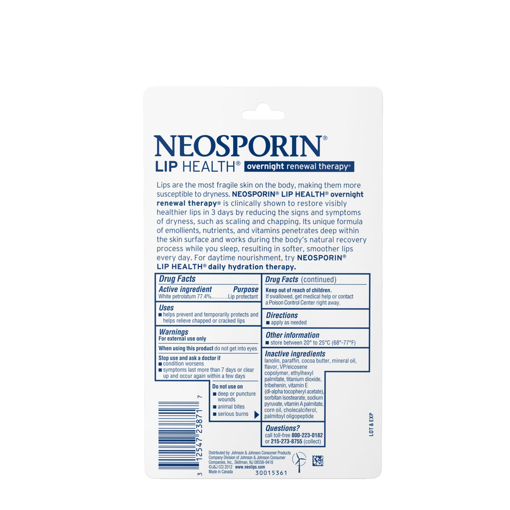 Neosporin before and after lips showing reduced chapping and smoother texture