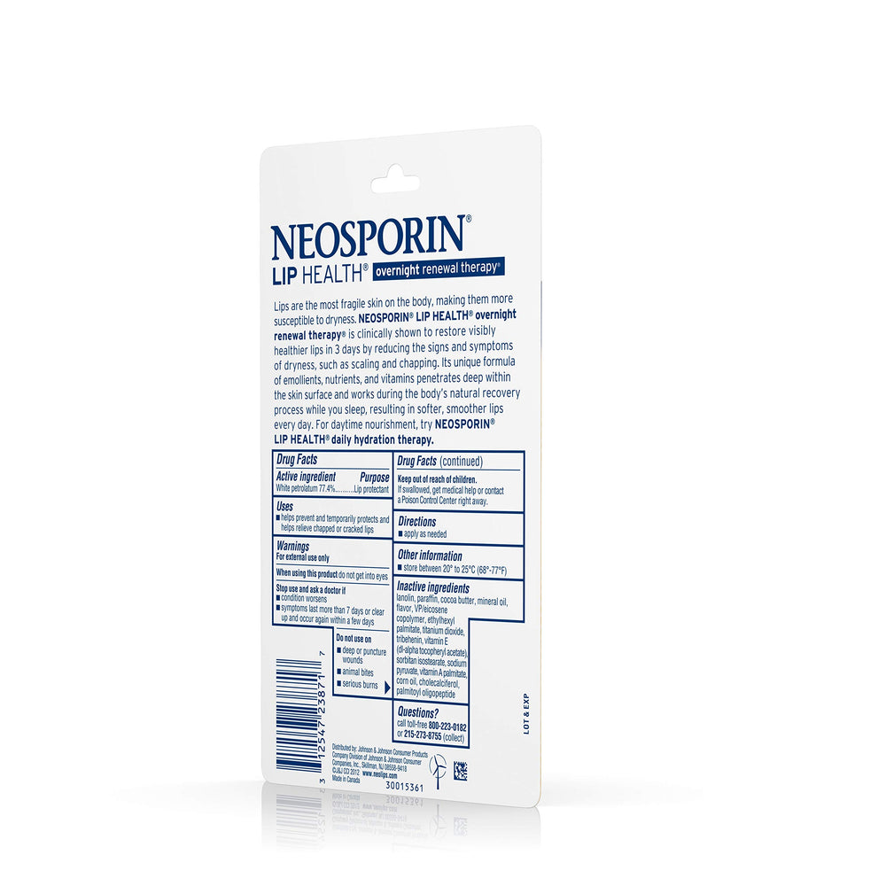 Neosporin label highlighting vitamins and lipids for nourishing benefits