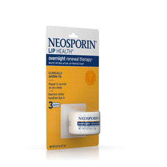 Neosporin user applying product at night demonstrating overnight renewal