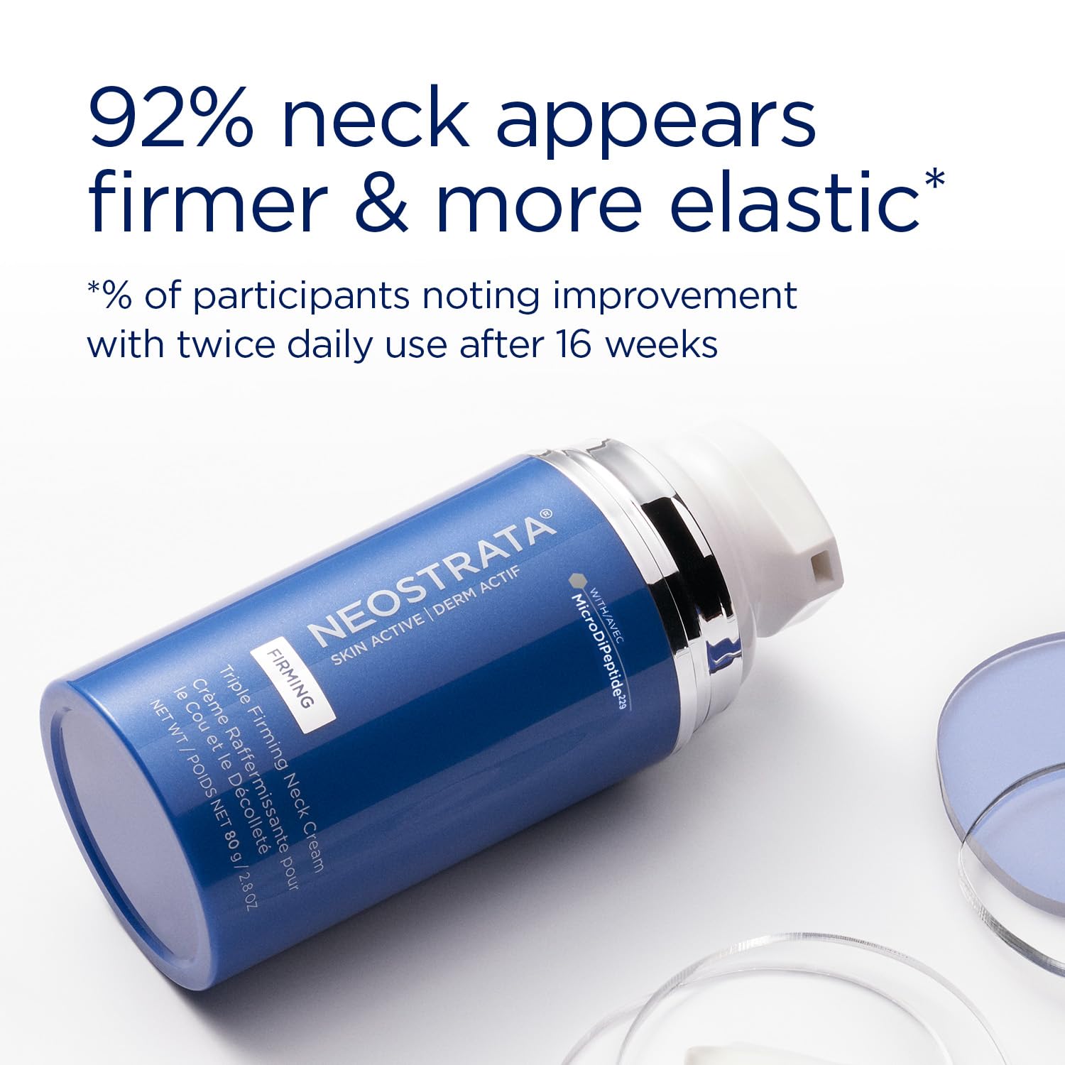 NEOSTRATA applied to neck showing visible lift and sculpting benefit