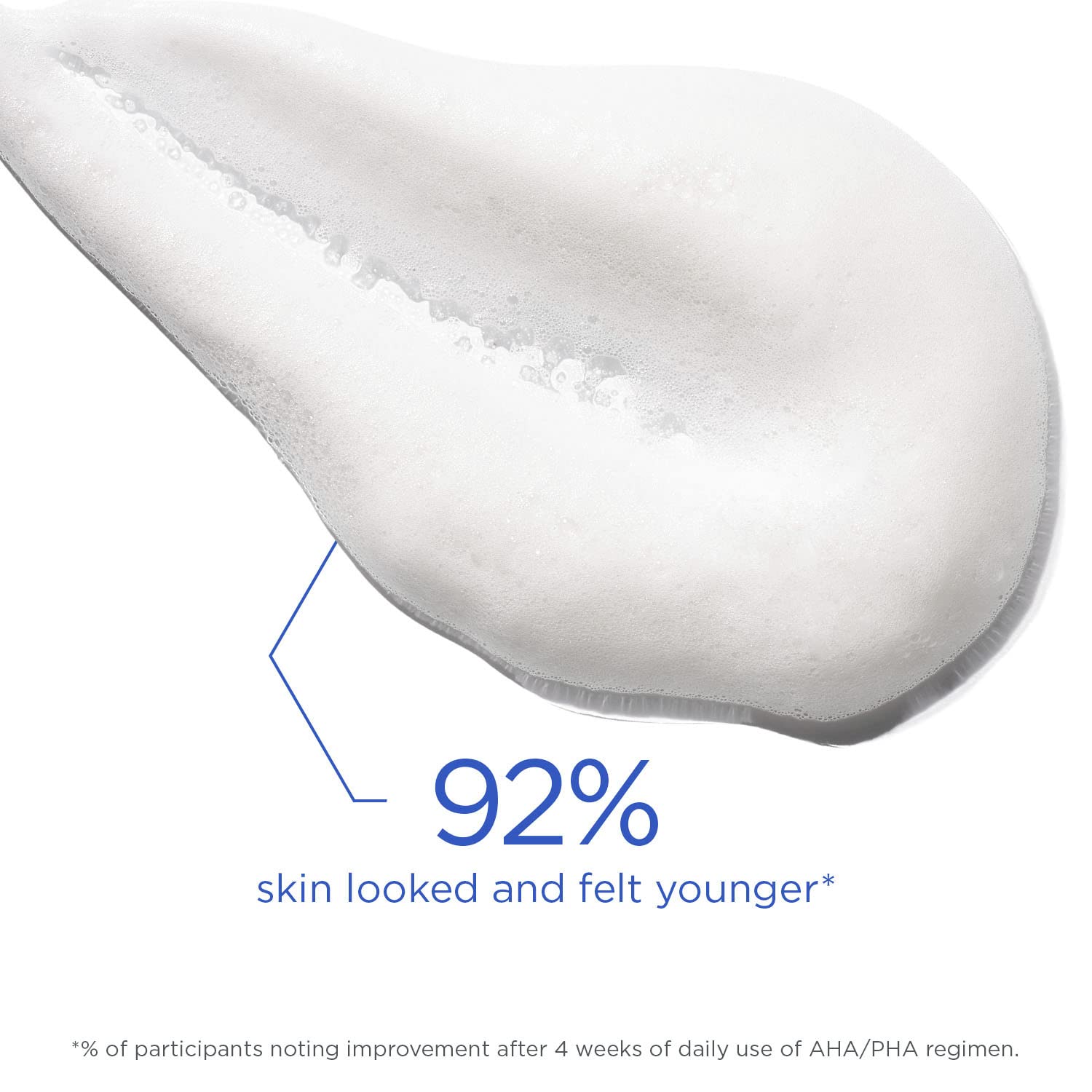 NEOSTRATA pump foam dispensed showing airy texture and gentle lather