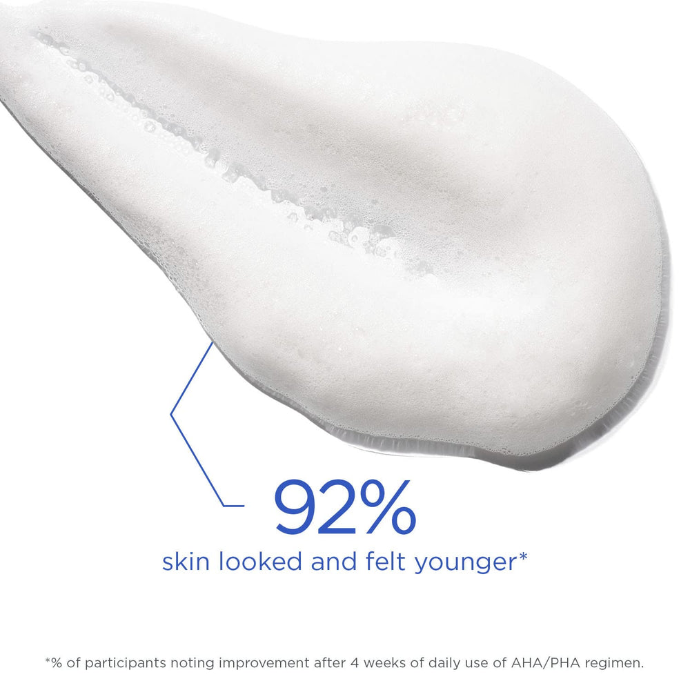 NEOSTRATA pump foam dispensed showing airy texture and gentle lather