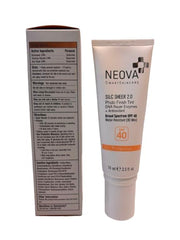 NEOVA Silc Sheer next to common objects showing 2.5 fl oz travel-friendly size
