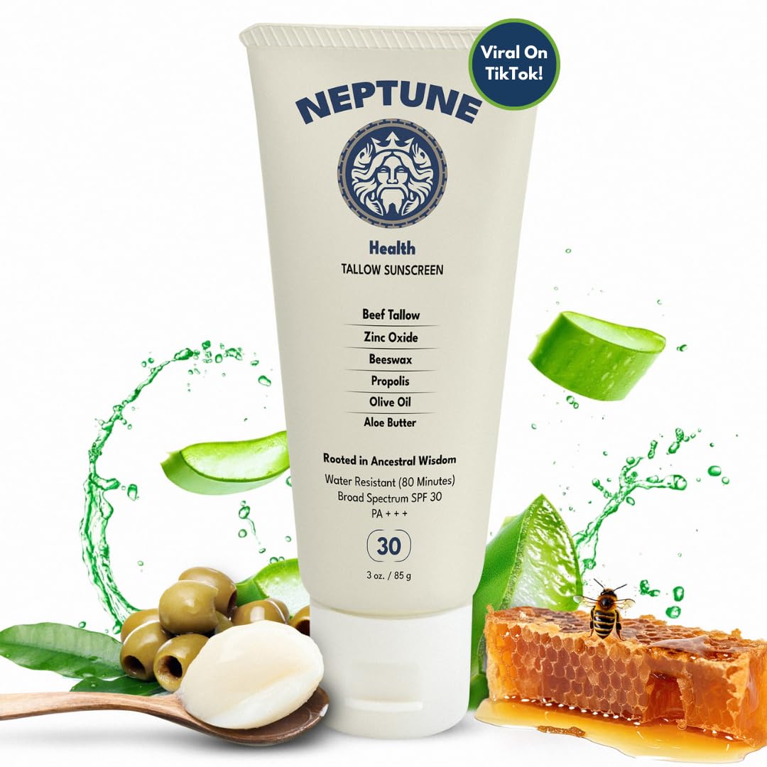 Neptune Health front packaging showing SPF 30 and reef-safe benefit