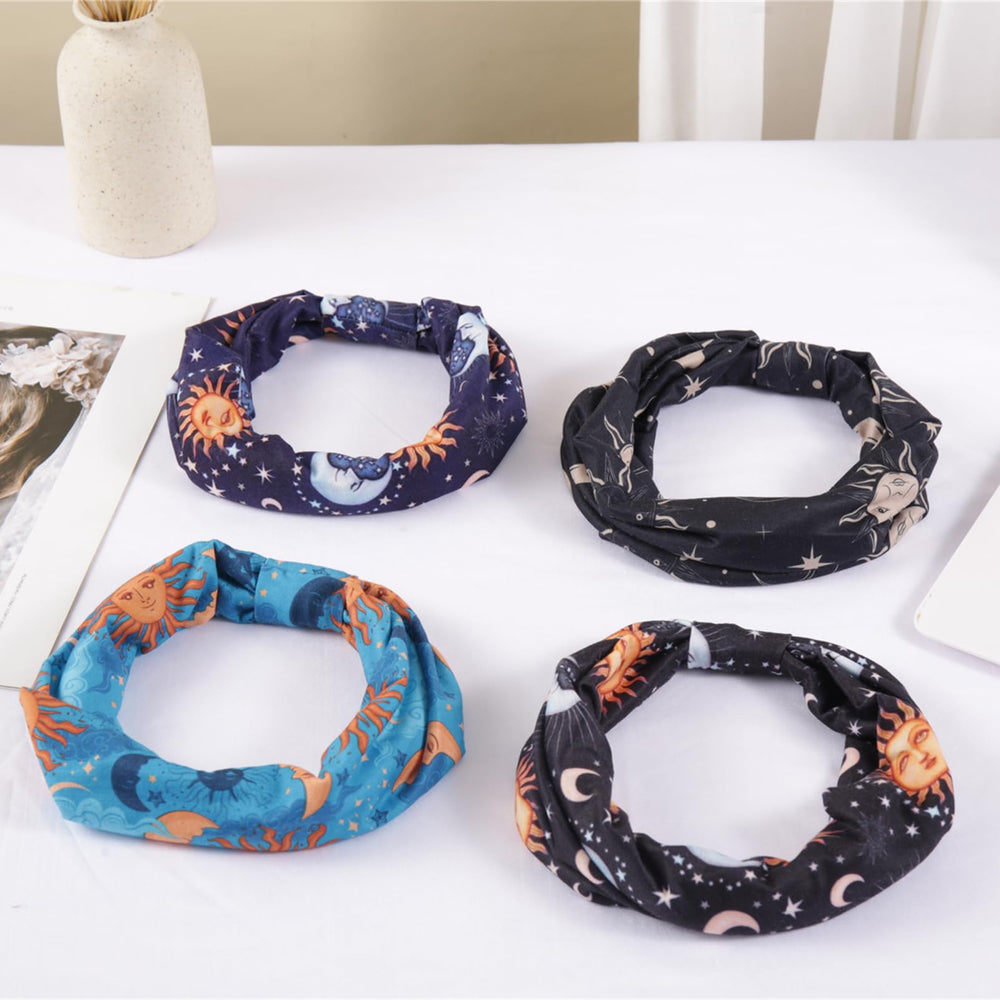 NERTNJIFOR stretched headband demonstrating elasticity and secure fit