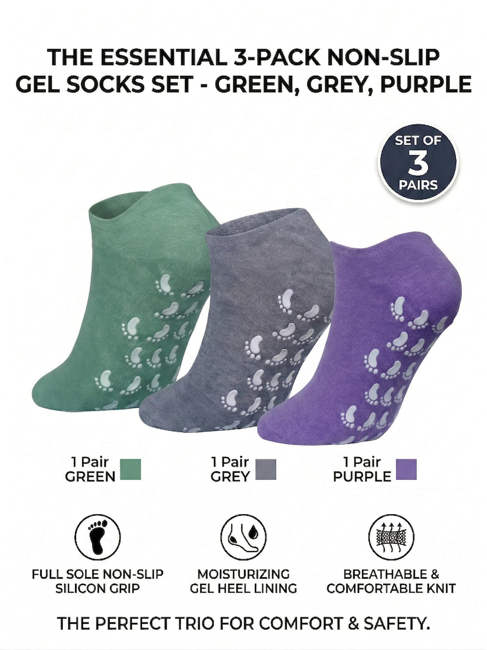 nesgther socks worn on feet overnight to lock in moisture