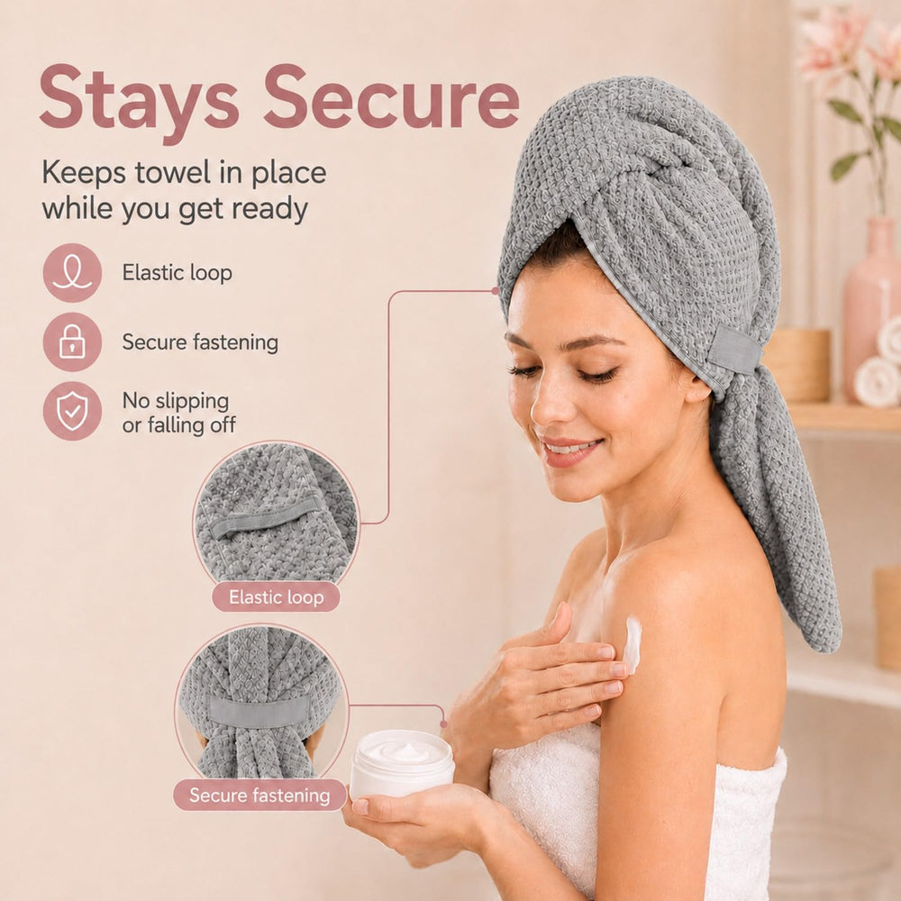 Netcken folded towel on bathroom counter for lightweight convenience