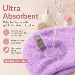Netcken towel next to sink showing 24x42 scale for long hair