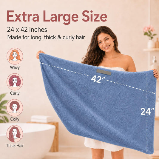 Netcken turban on woman demonstrates secure fit and hands-free drying