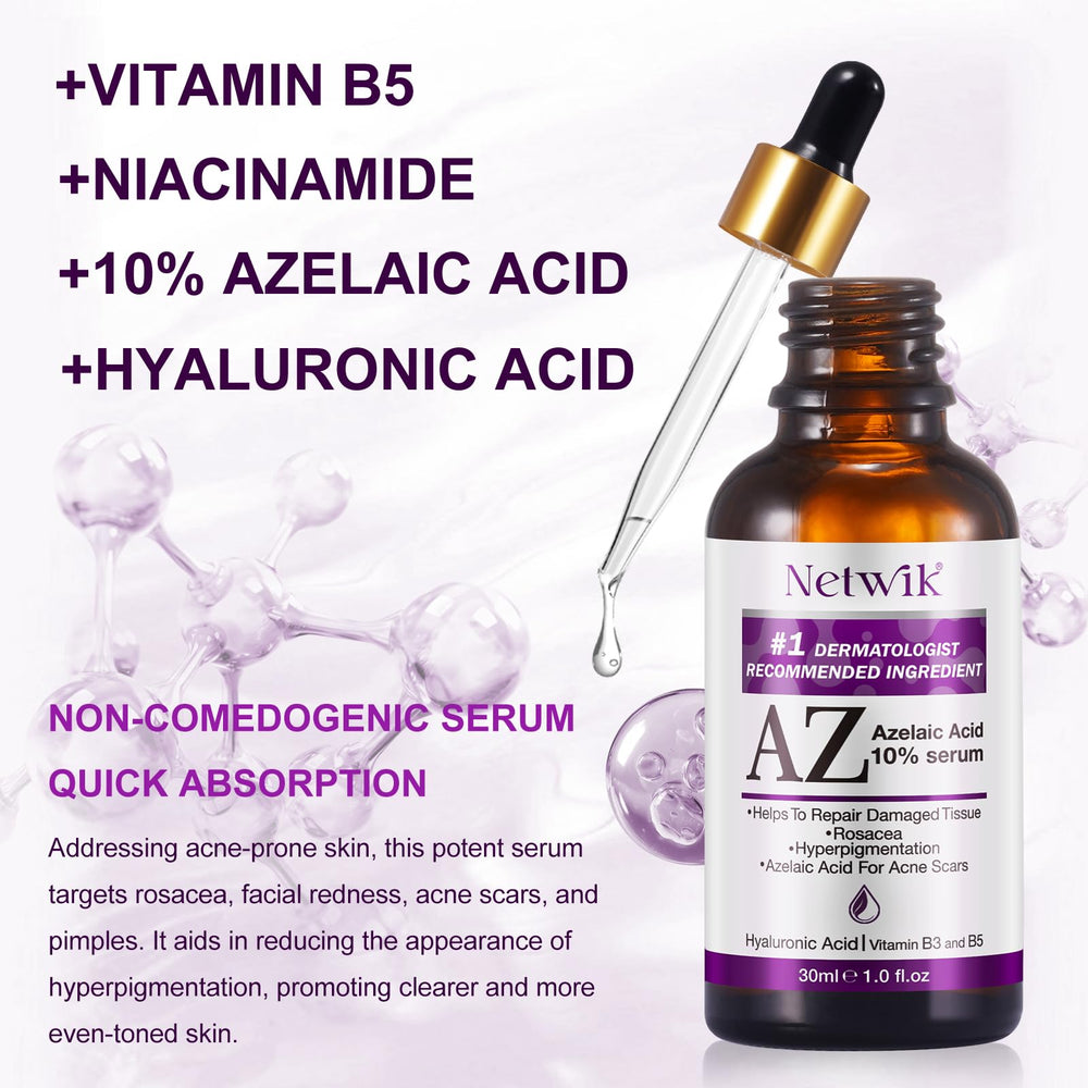 Netwik serum drop on hand showing smooth texture and quick absorption benefit
