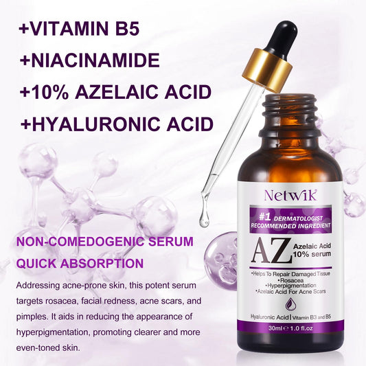 Netwik serum drop on hand showing smooth texture and quick absorption benefit