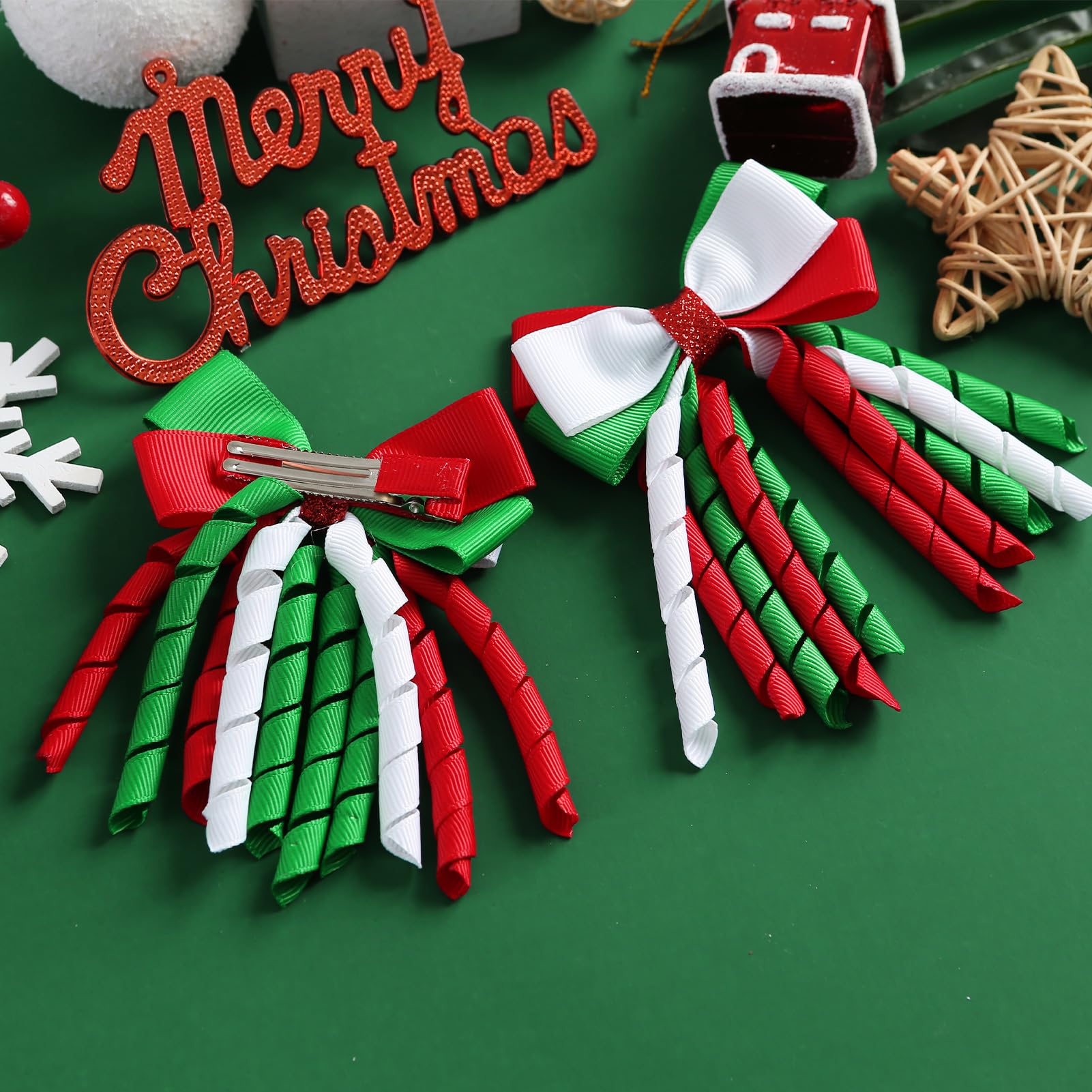Neujiwo bows used as gift embellishment adding coordinated seasonal charm