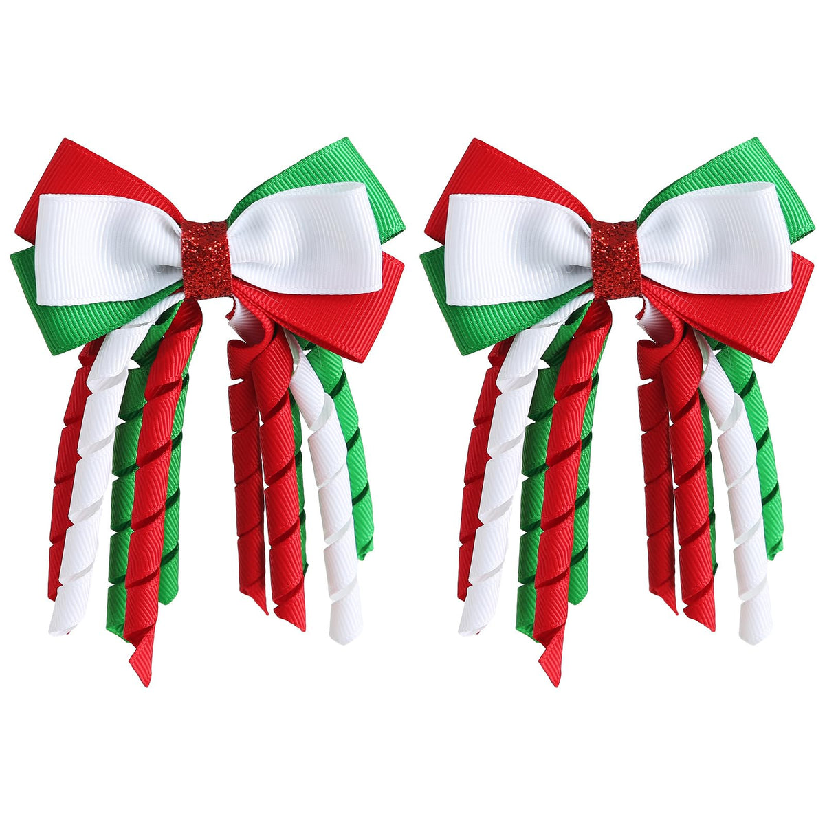 Neujiwo front packaging showing two festive 3-inch bows and cheerful holiday look
