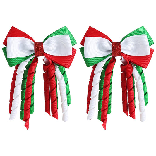 Neujiwo front packaging showing two festive 3-inch bows and cheerful holiday look