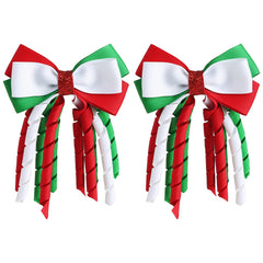 Neujiwo front packaging showing two festive 3-inch bows and cheerful holiday look