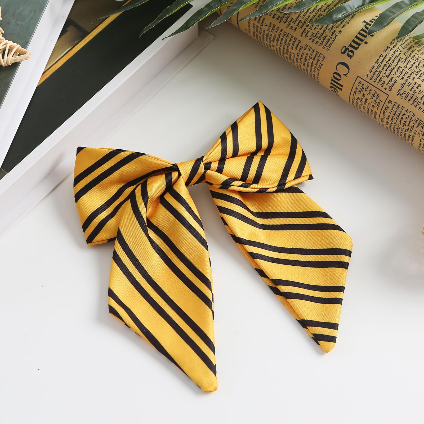 Neujiwo bow worn in a ponytail demonstrates quick styling and visual pop