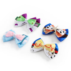 Neujiwo bow beside a hand to show 4-inch size and easy-to-style scale