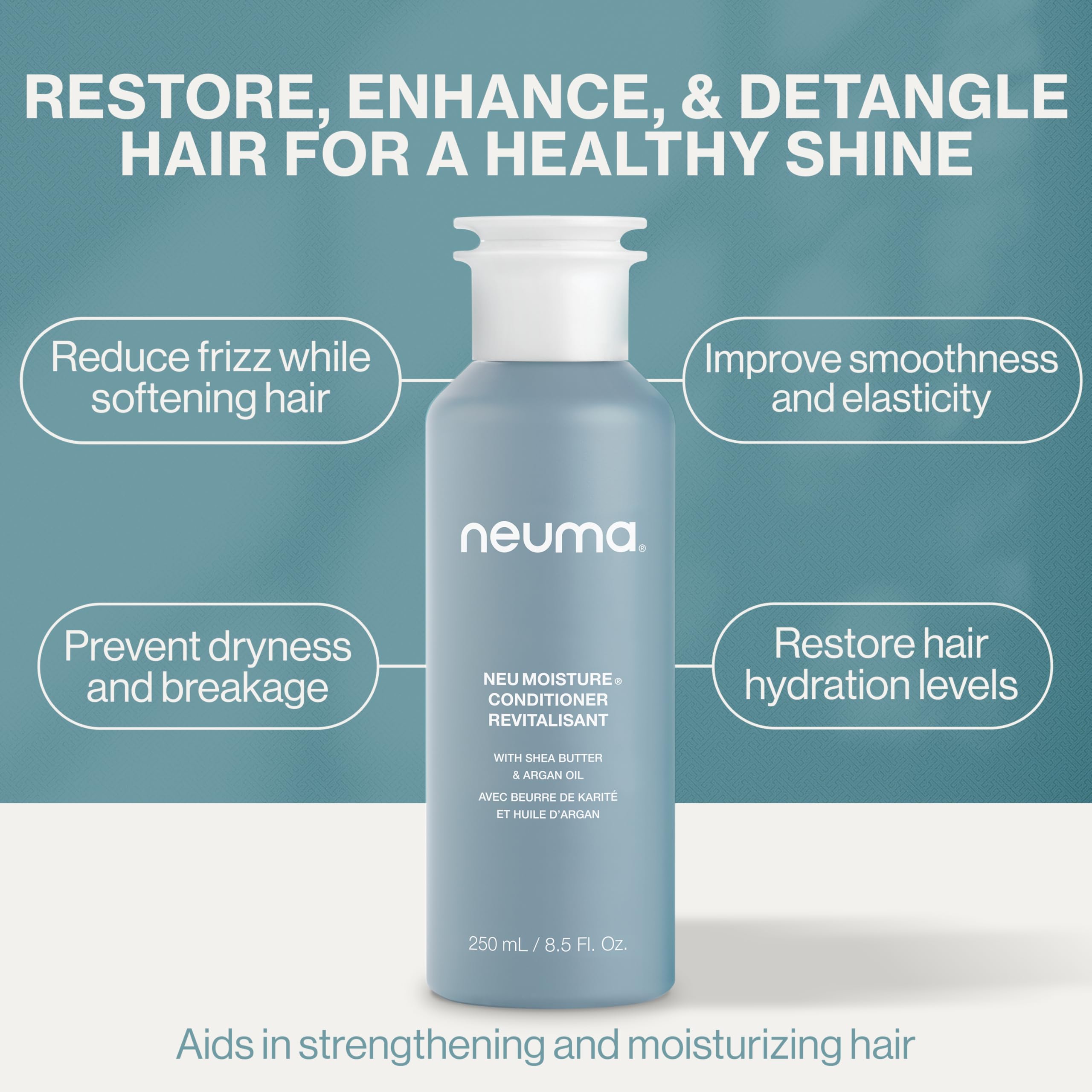 NEUMA before and after hair showing improved softness and shine