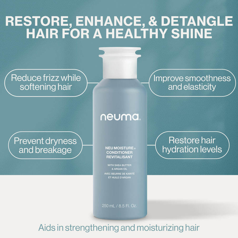NEUMA before and after hair showing improved softness and shine