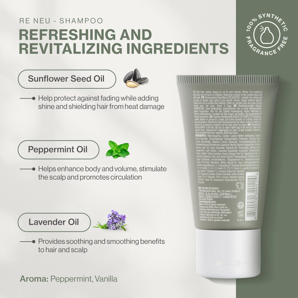 NEUMA bottle pump dispensing shampoo for easy dosing