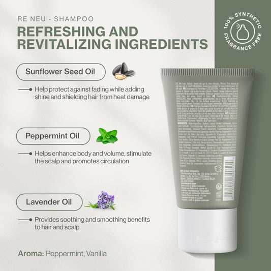 NEUMA bottle pump dispensing shampoo for easy dosing
