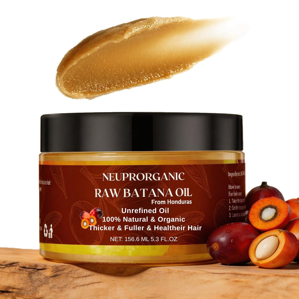 NEUPRORGANIC front jar view showing label and pure batana paste benefits