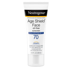 Neutrogena Age Shield front tube showing SPF 70 protection and compact size