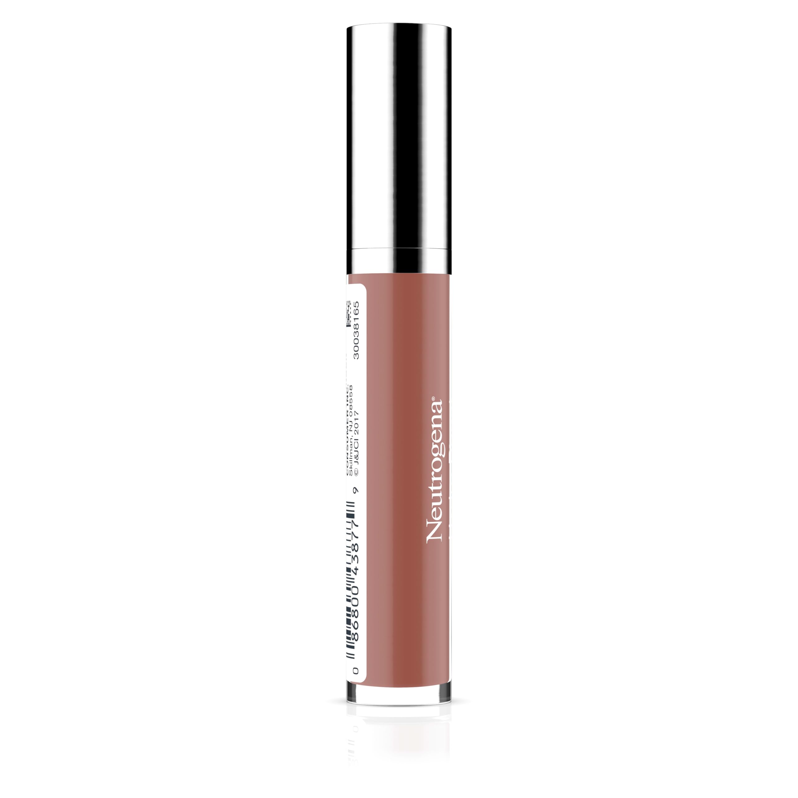 Neutrogena shade swatch on arm showing Almond Nude pigment and buildable color