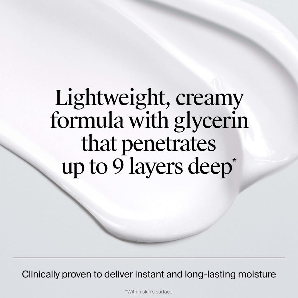 Neutrogena applied to face demonstrating gentle moisturizing and comforting feel