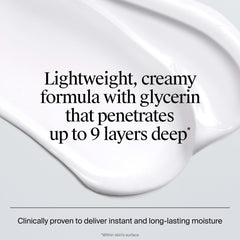 Neutrogena applied to face demonstrating gentle moisturizing and comforting feel