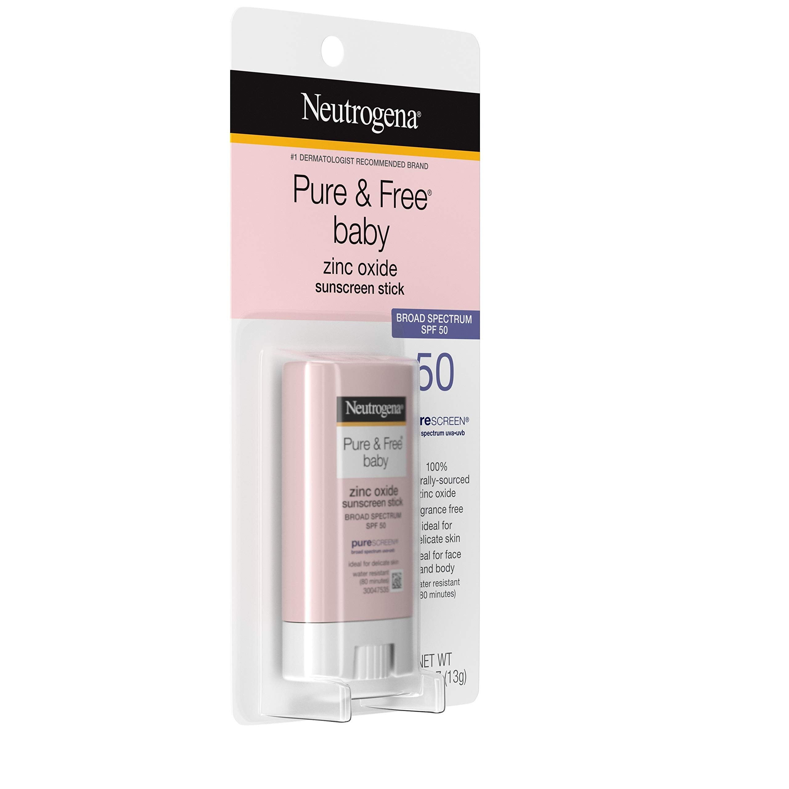 Neutrogena being applied to baby cheek showing gentle targeted coverage benefit