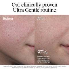 Neutrogena being applied on face to illustrate quick absorbency and even coverage