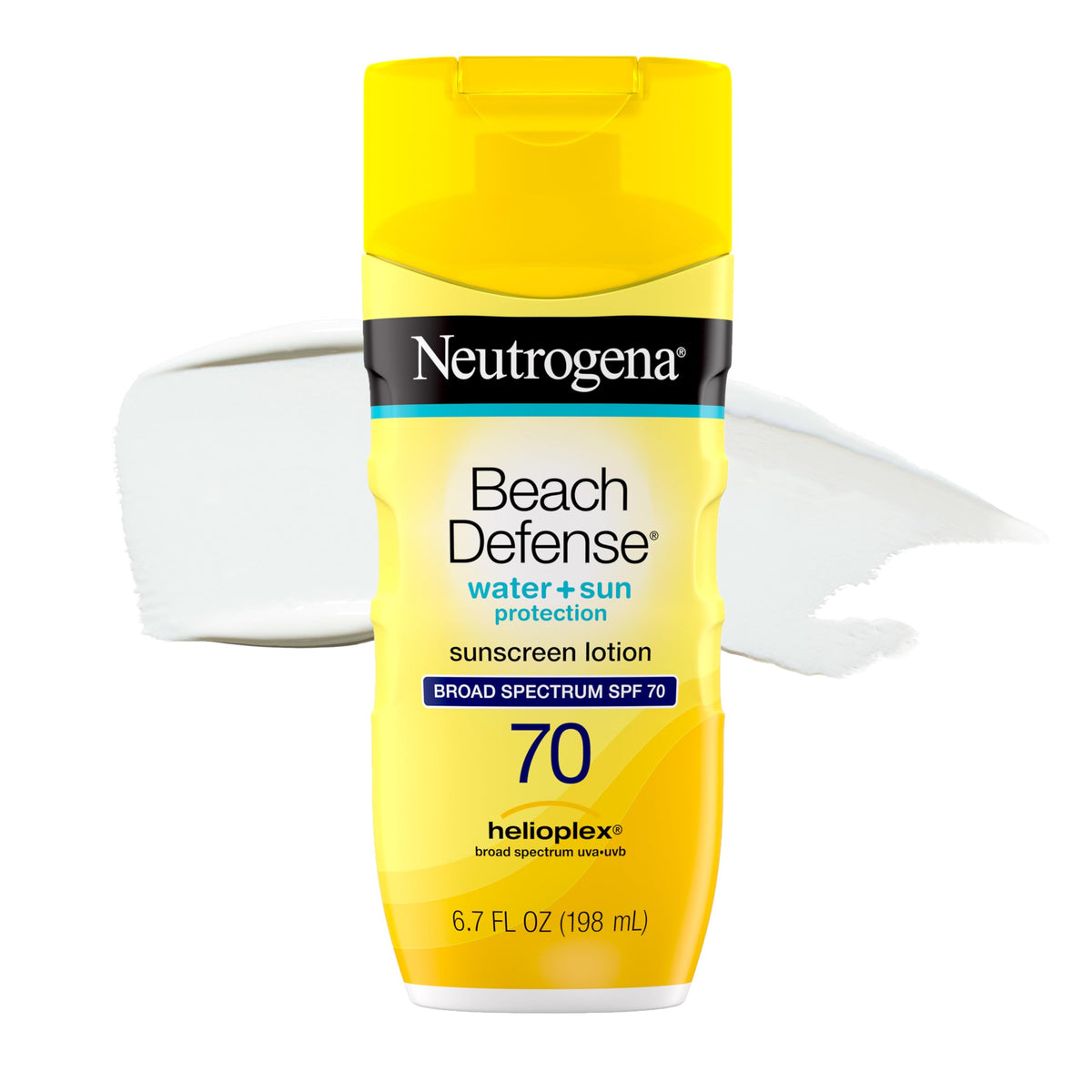 Neutrogena front packaging showing SPF 70 protection and quick application benefit