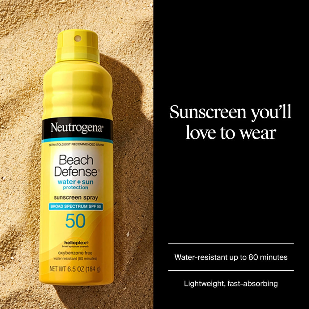 Neutrogena spray action mist being applied for quick even coverage