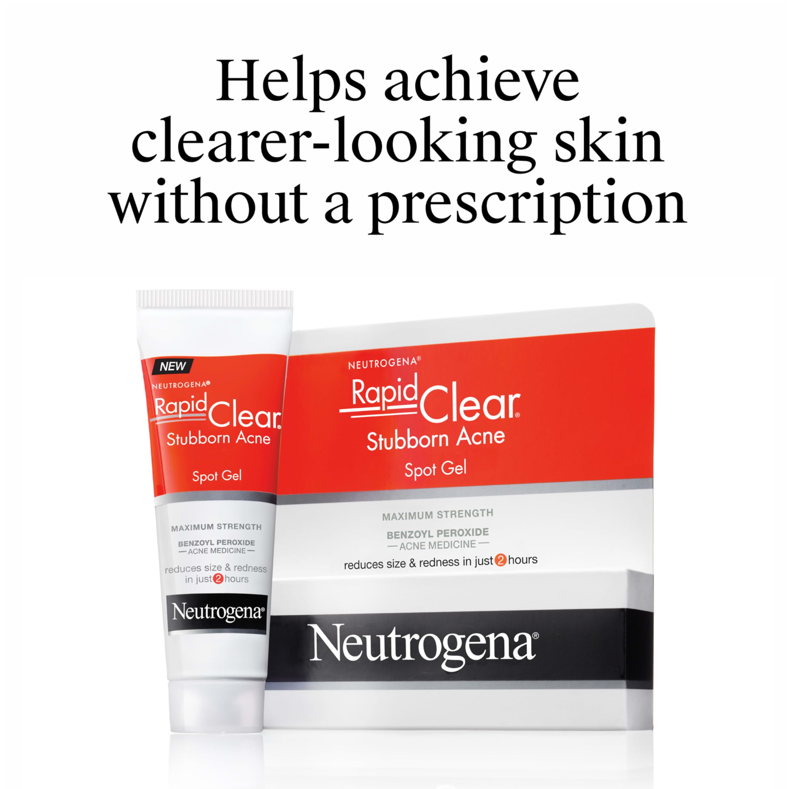 Neutrogena before and after depiction showing reduced redness benefit