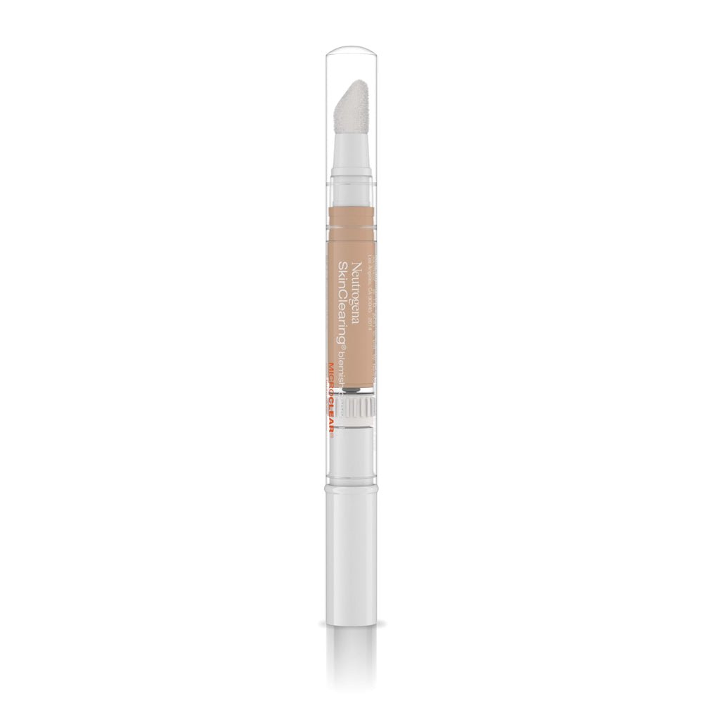 Neutrogena concealer applicator tip close-up for precise blemish coverage