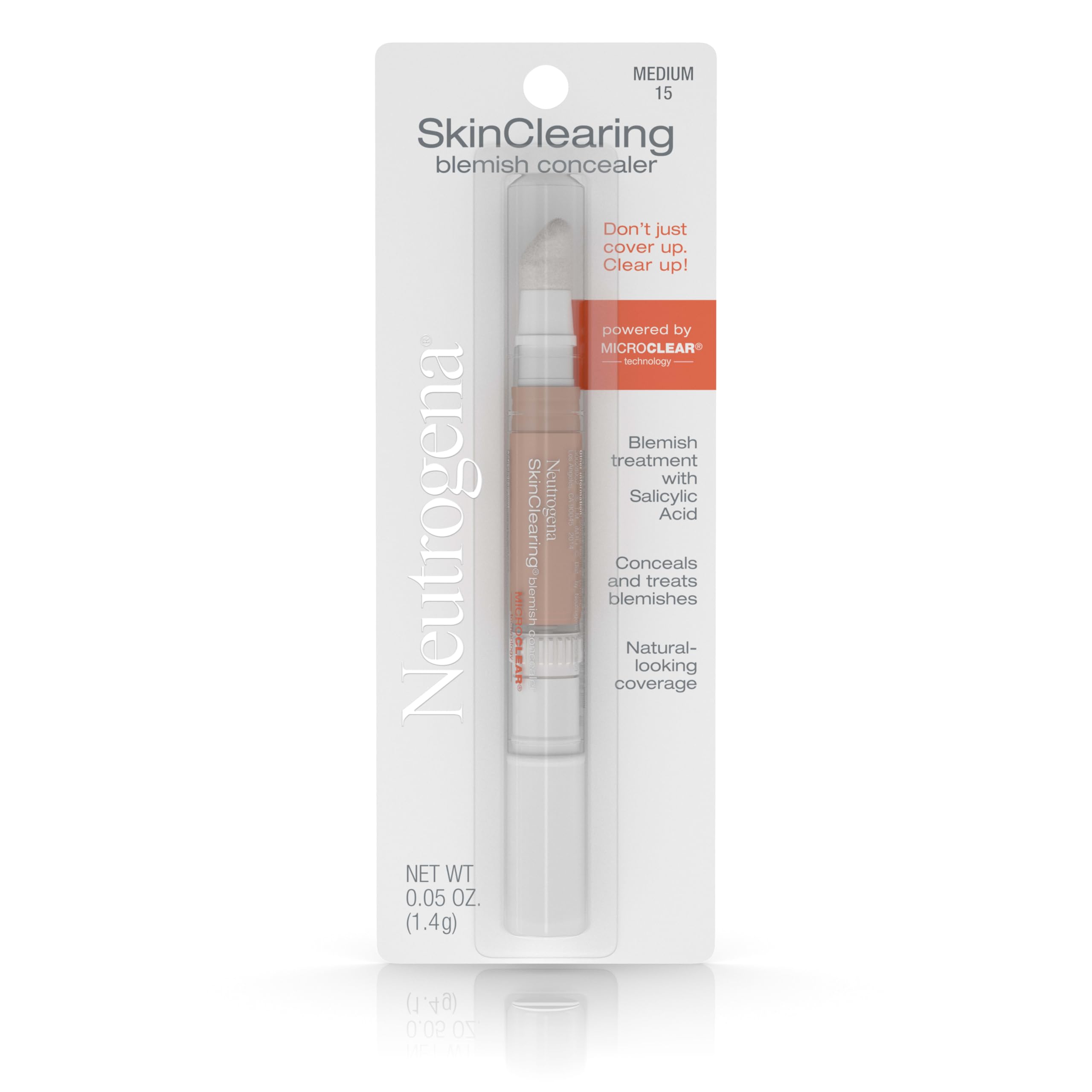 Neutrogena front packaging shows compact concealer and highlights oil-free benefit
