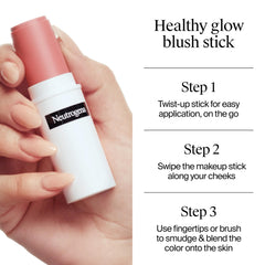 Neutrogena blush stick creamy texture closeup showing smooth blendability