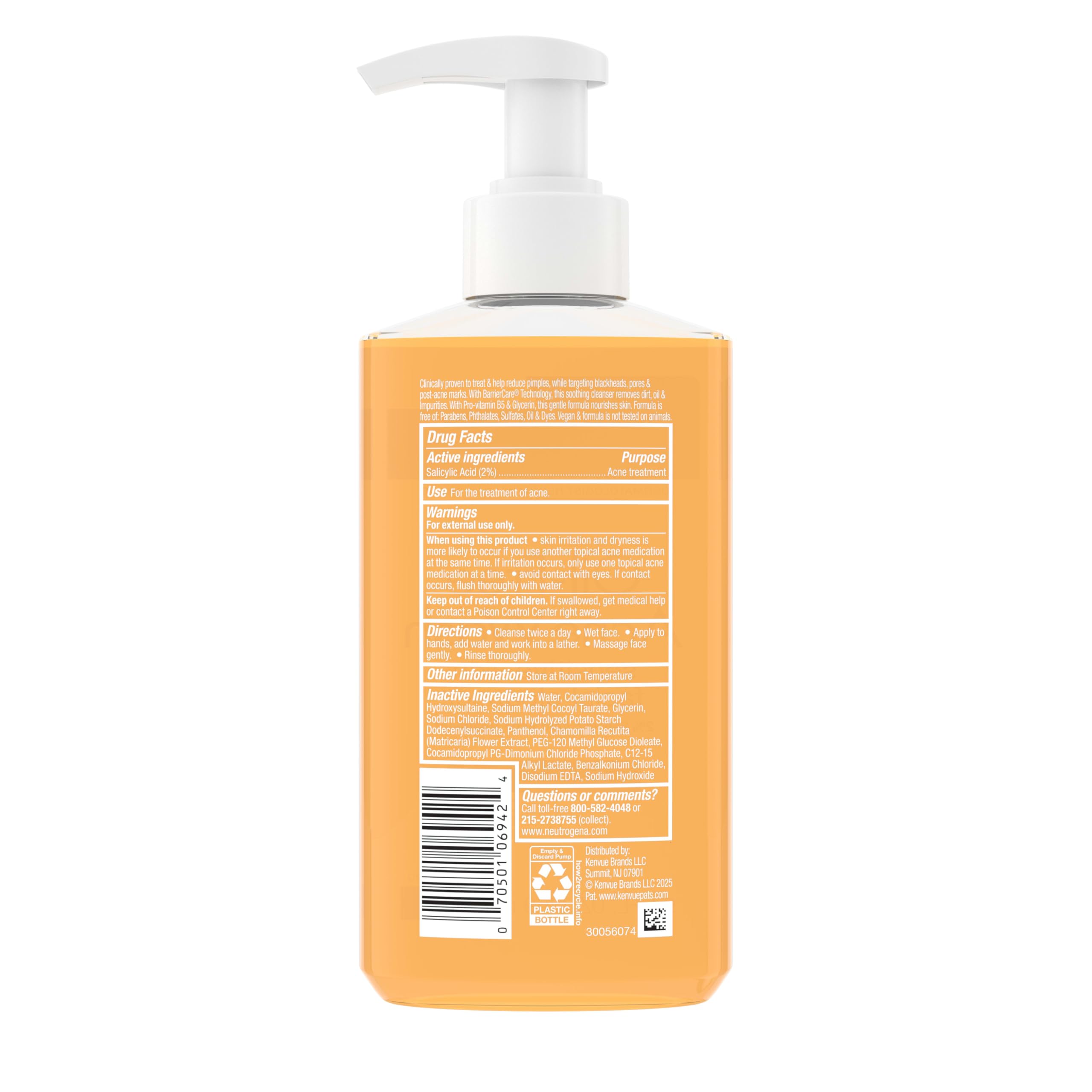 Neutrogena bottle packaging and branding display showing shelf-ready design benefit: recognizable brand