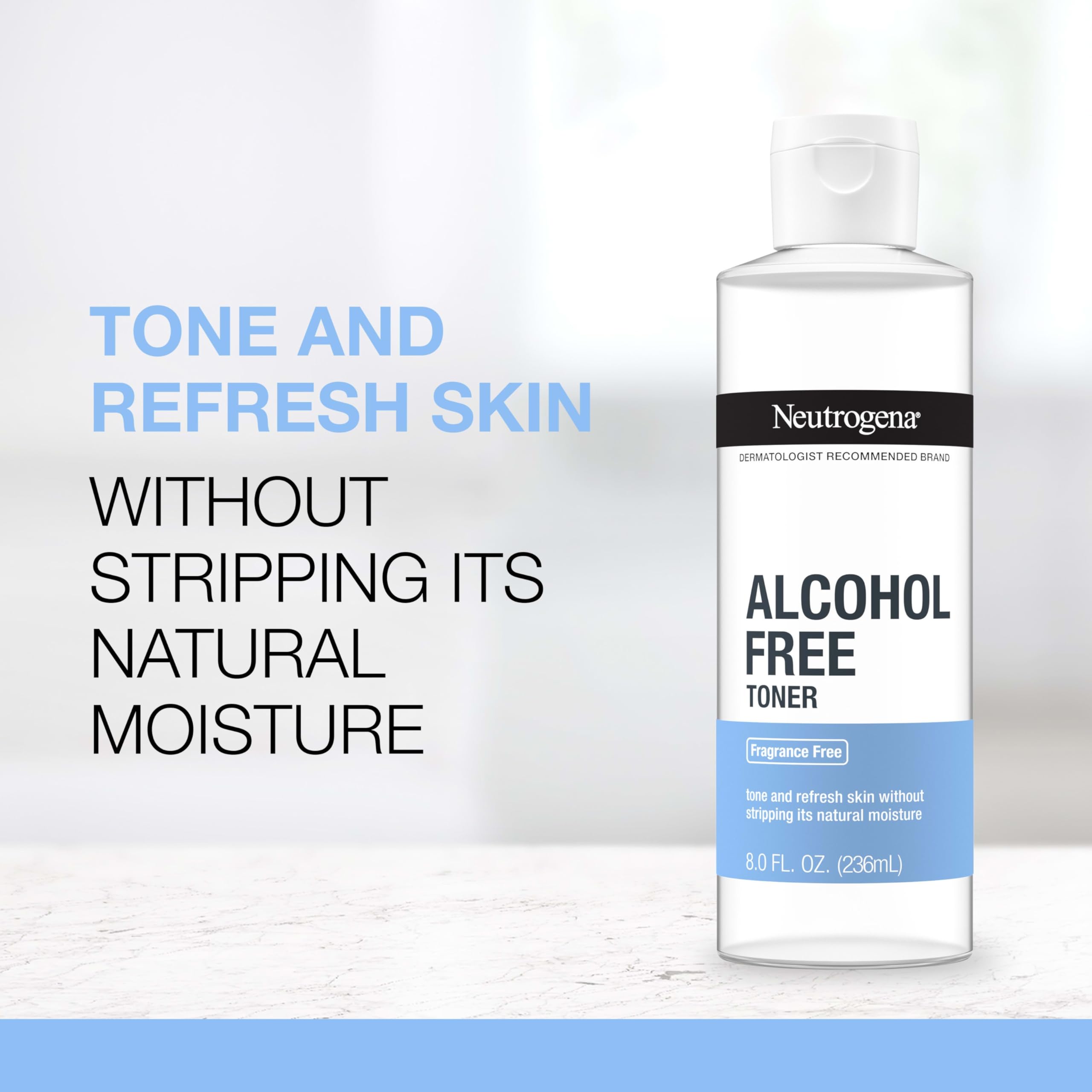 Neutrogena clear liquid texture demonstrating gentle, non-drying formula