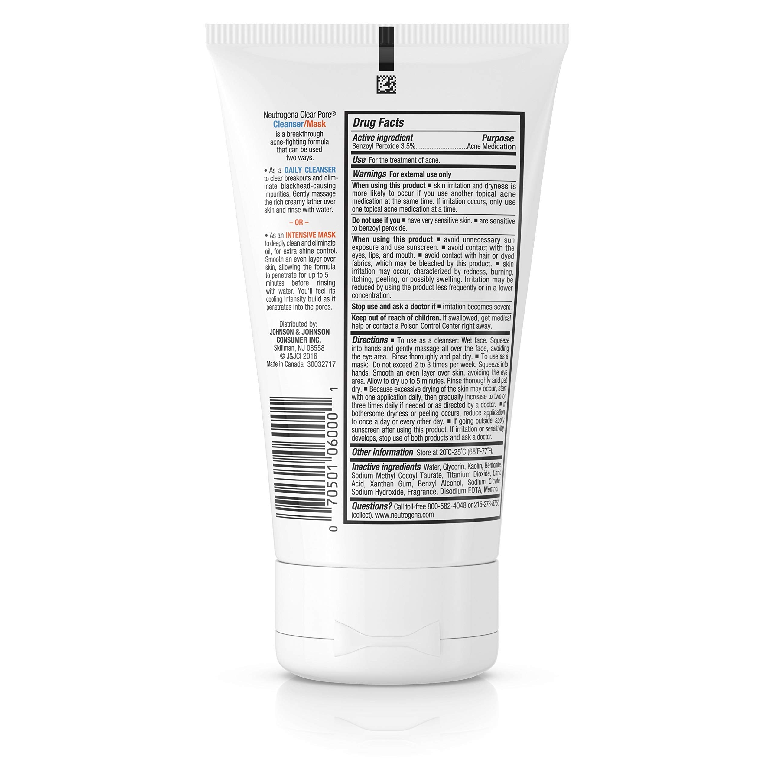 Neutrogena close-up of creamy clay texture demonstrating smooth spreadability