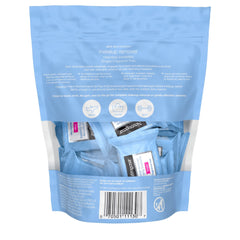 Neutrogena close-up of pre-moistened towelette texture that gently dissolves makeup