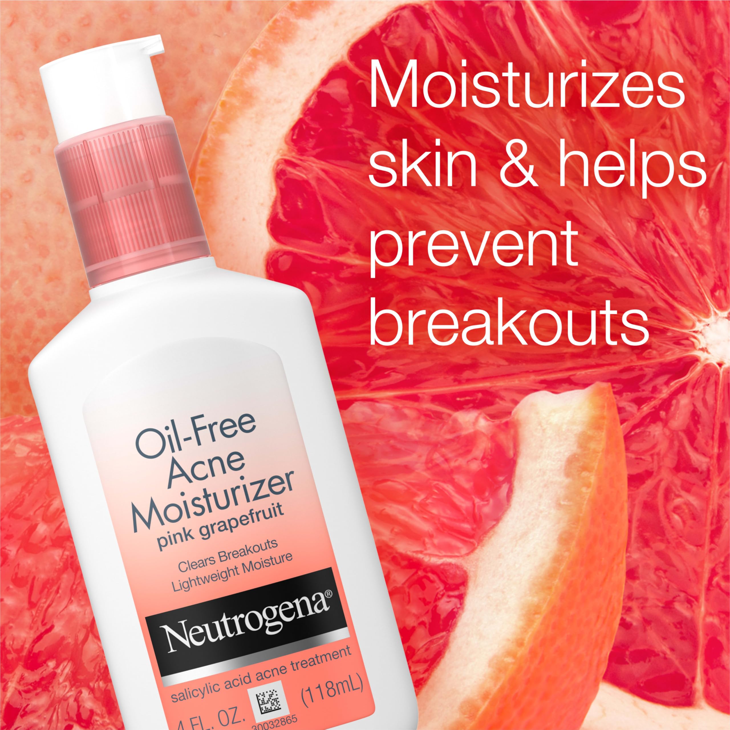 Neutrogena close-up texture of lotion highlighting fast-absorbing, non-greasy finish