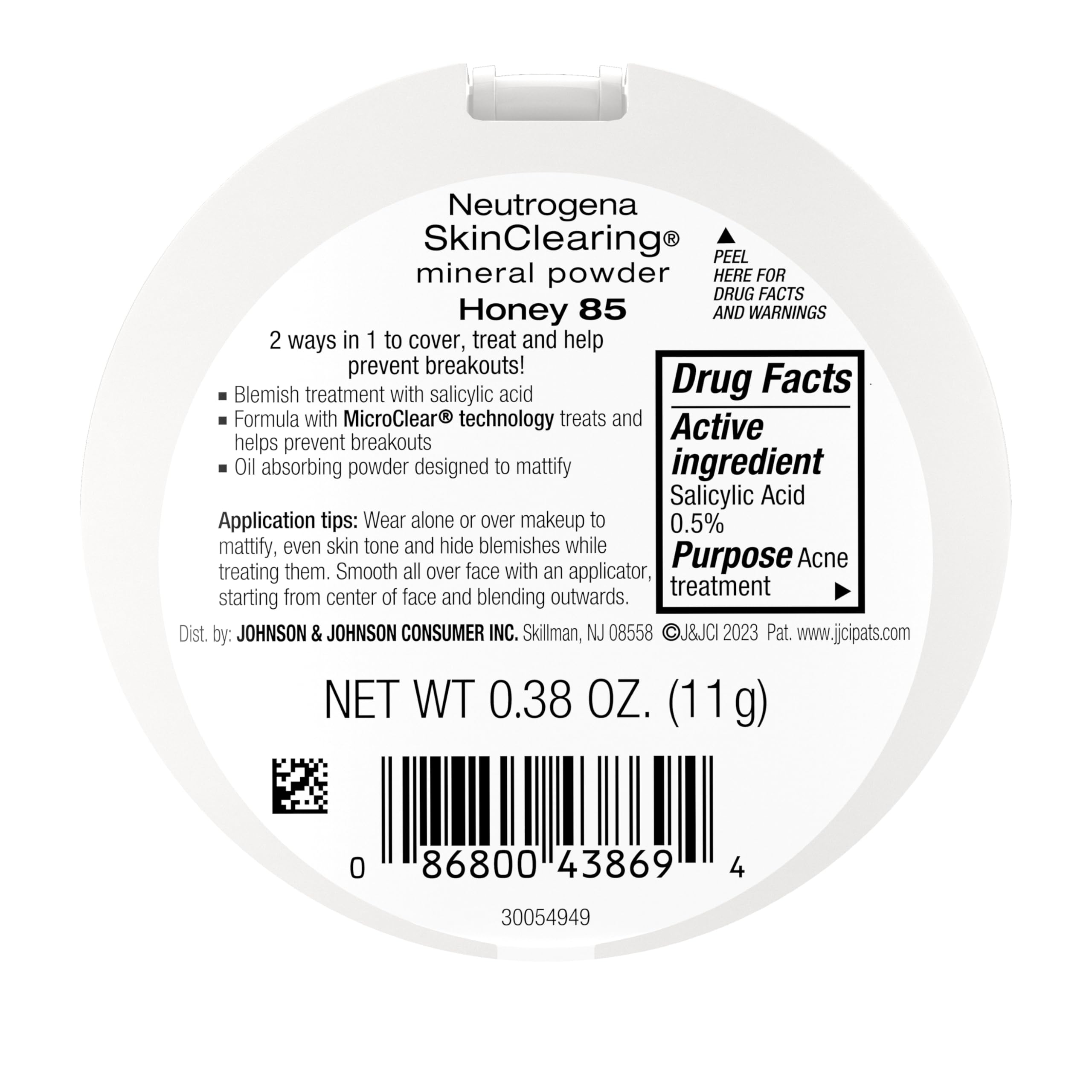 Neutrogena compact held in hand to show compact size and travel-friendly convenience