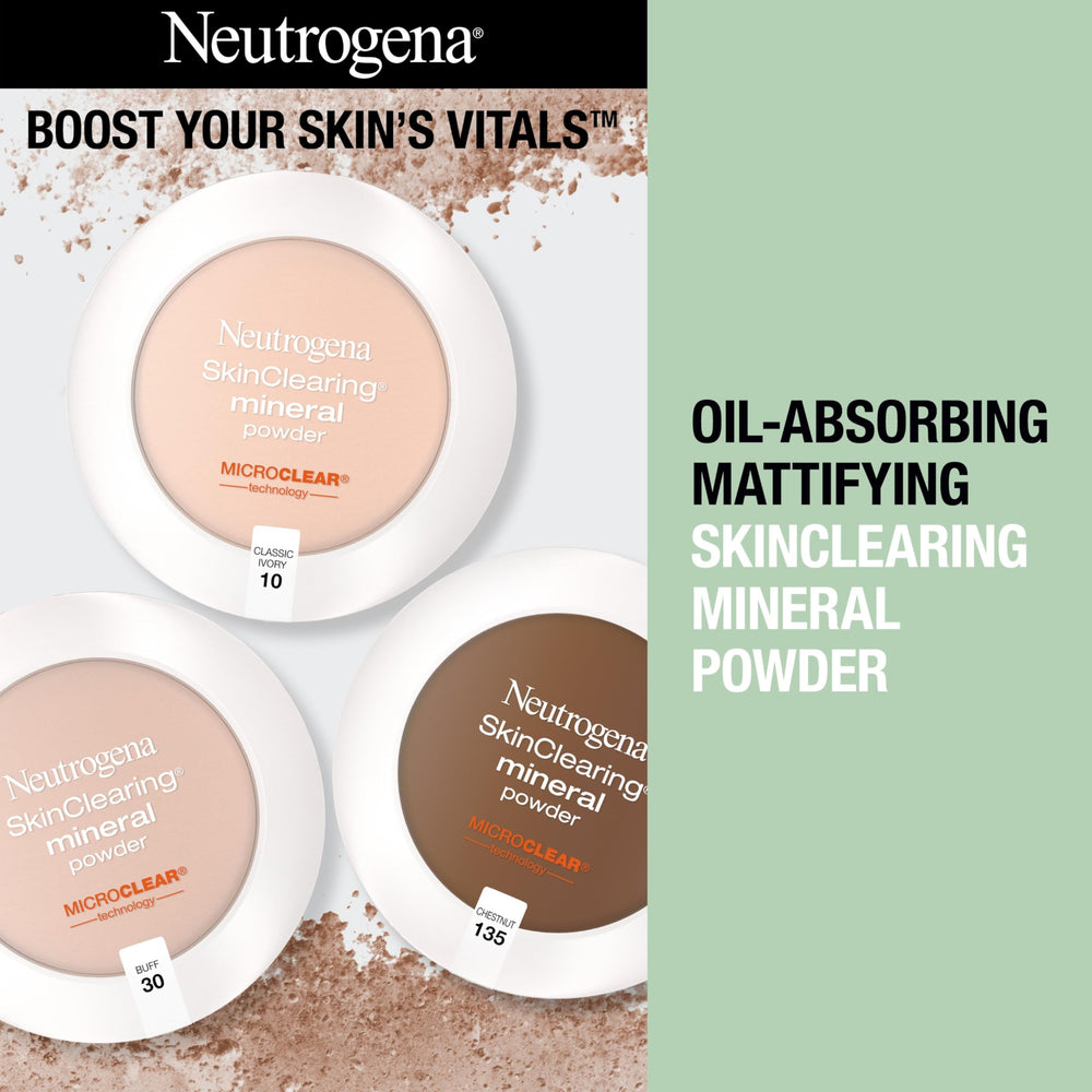 Neutrogena compact opened with applicator and mirror for easy touch-up convenience